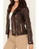 Image #3 - Mauritius Leather Women's Boot Barn Exclusive Lucky Horseshoe Leather Jacket, Brown, hi-res