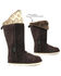 Superlamb Women's Mongol Foldable Cuff Pull On Casual Boots - Round Toe, Chocolate, hi-res