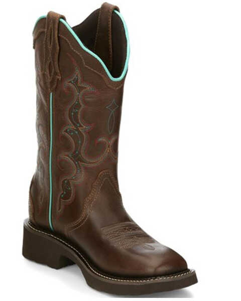 Image #1 - Justin Women's Raya Western Boots - Square Toe, Tan, hi-res