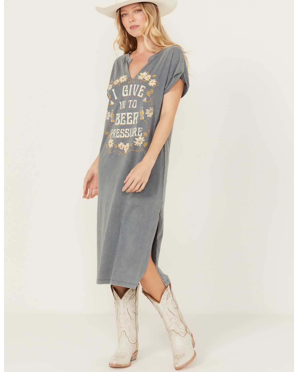 Image #1 - Cleo + Wolf Women's Midi Knit Dress, Slate, hi-res