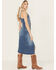 Image #3 - Wrangler Women's Racerback Button-Down Denim Midi Dress, Blue, hi-res