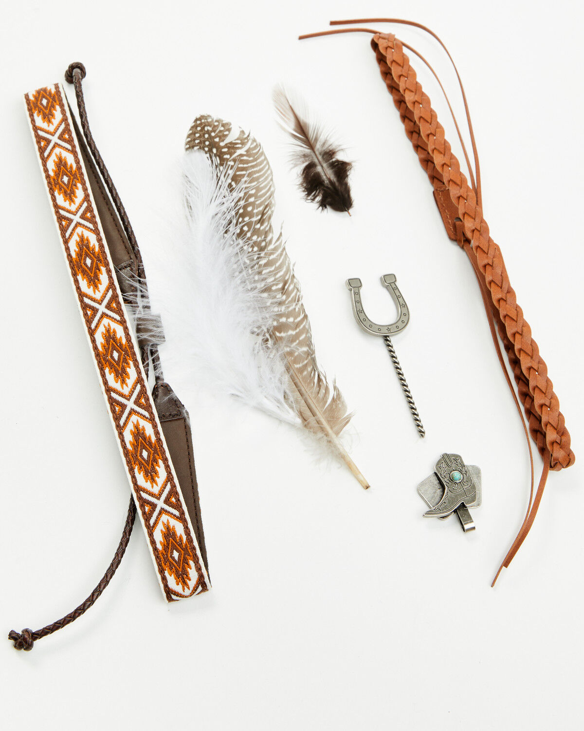 Image #1 - Boot Barn Southwestern Western Hat Accessory Set, Rust Copper, hi-res