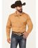 Blue Ranchwear Men's Solid Twill Long Sleeve Snap Western Shirt, Bronze, hi-res