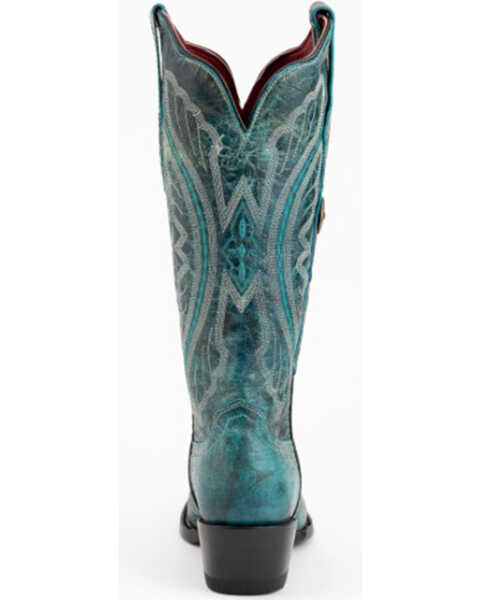 Image #4 - Ferrini Women's Twilight Western Boots - Snip Toe, Teal, hi-res