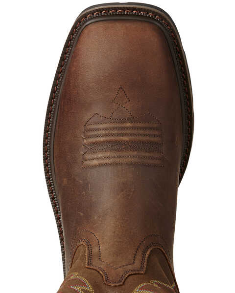 Ariat Men's Groundbreaker Western Work Boots - Steel Toe, Brown, hi-res