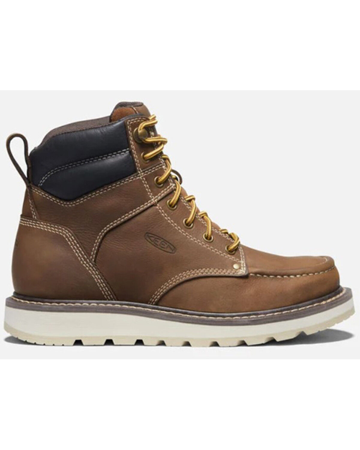 Image #2 - Keen Men's Cincinnati 6" Lace-Up Soft Toe Waterproof Wedge Work Boots, Brown, hi-res