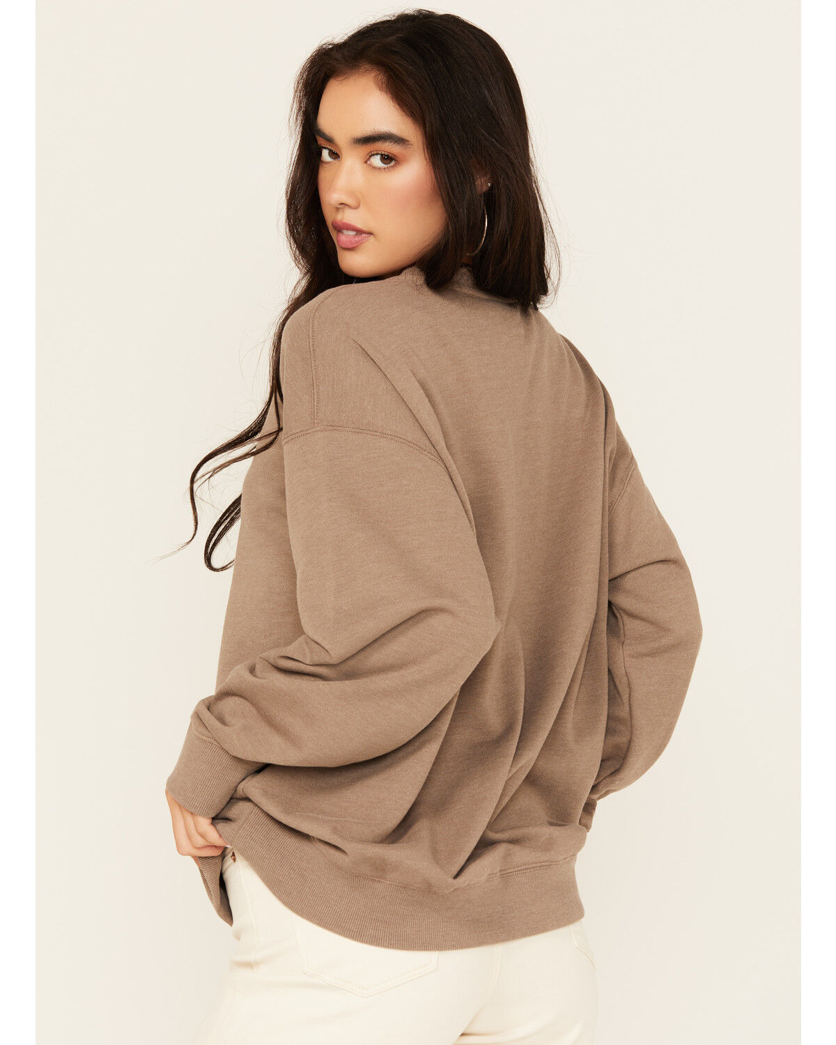 Image #4 - Ariat Women's West Days Graphic Sweatshirt, Tan, hi-res
