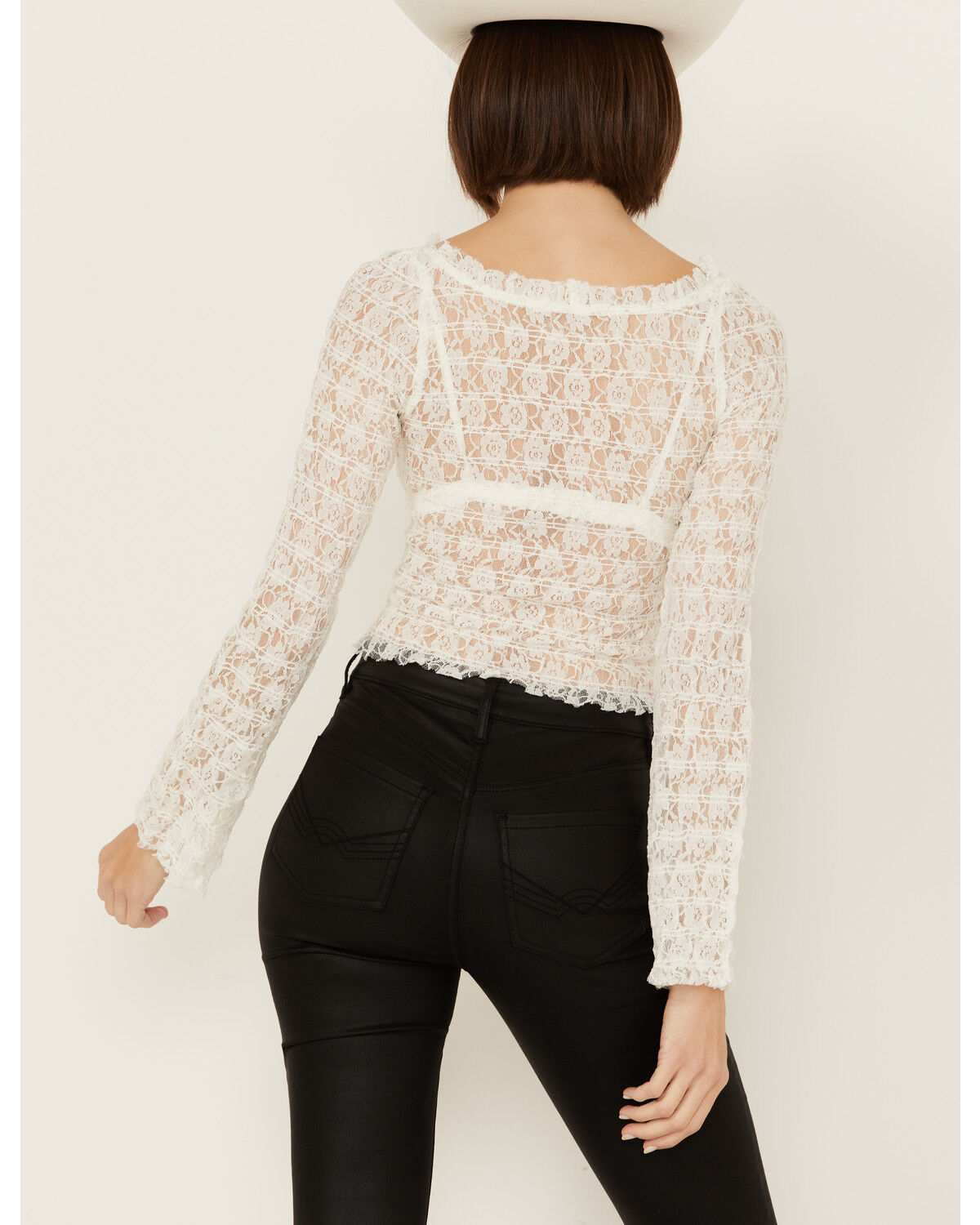 Image #4 - Free People Women's Madison Sheer Long Sleeve Shirt, White, hi-res