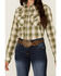 Image #3 - Wrangler Retro Women's Plaid Print Long Sleeve Pearl Snap Western Shirt, Green, hi-res