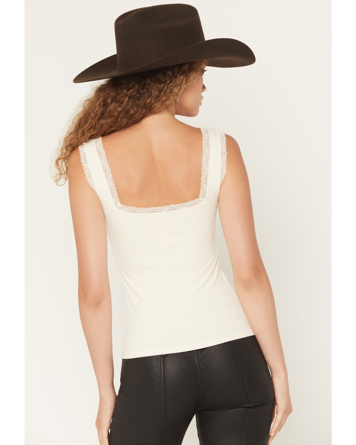 Image #4 - Idyllwind Women's Pinewood Pointelle Embroidered Tank Top, Cream, hi-res