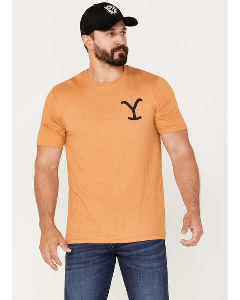 Changes Men's Yellowstone Dutton Ranch Label Graphic T-Shirt, Wheat, hi-res