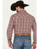 Image #4 - Wrangler Retro Men's Plaid Print Long Sleeve Snap Western Shirt, Red, hi-res
