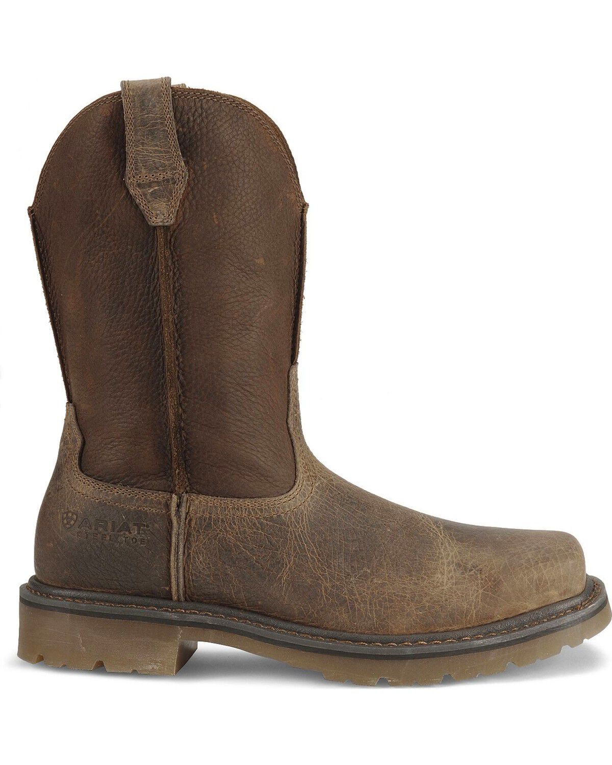 ariat work boots pull on
