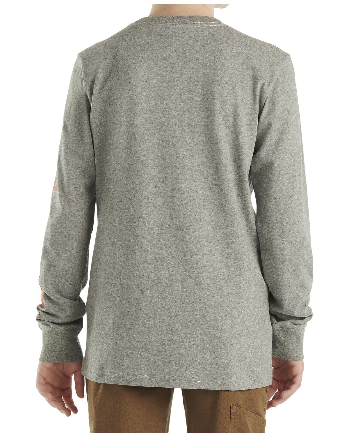 Image #2 - Carhartt Toddler Boys' Logo Long Sleeve Pocket T-Shirt, Charcoal, hi-res