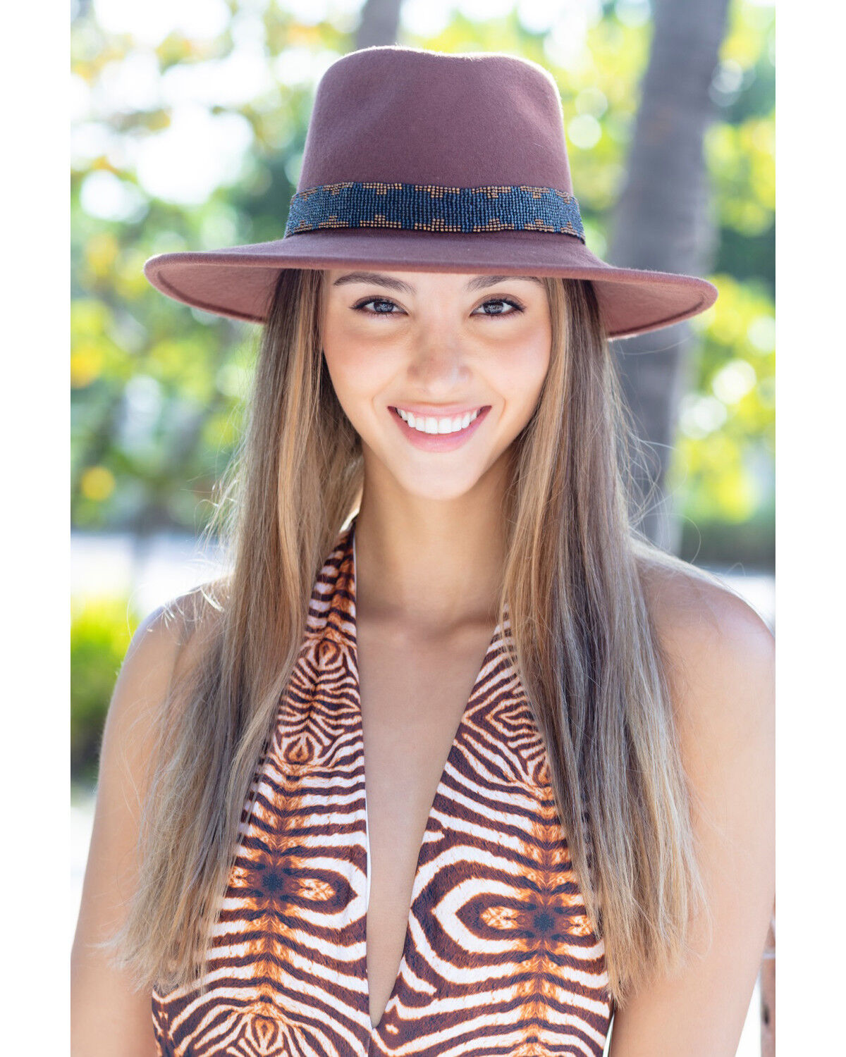 Image #2 - Nikki Beach Women's Rogue Western Felt Rancher Hat, Rust Copper, hi-res