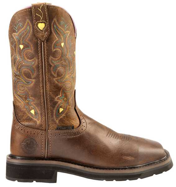 Image #2 - Justin Women's Sunney Pull On EH Work Boots - Composite Toe, Rugged, hi-res