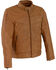 Image #2 - Milwaukee Leather Men's Stand Up Collar Leather Jacket  , Tan, hi-res