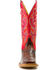 Macie Bean Women's Old Town Road Western Boots - Broad Square Toe, Red, hi-res