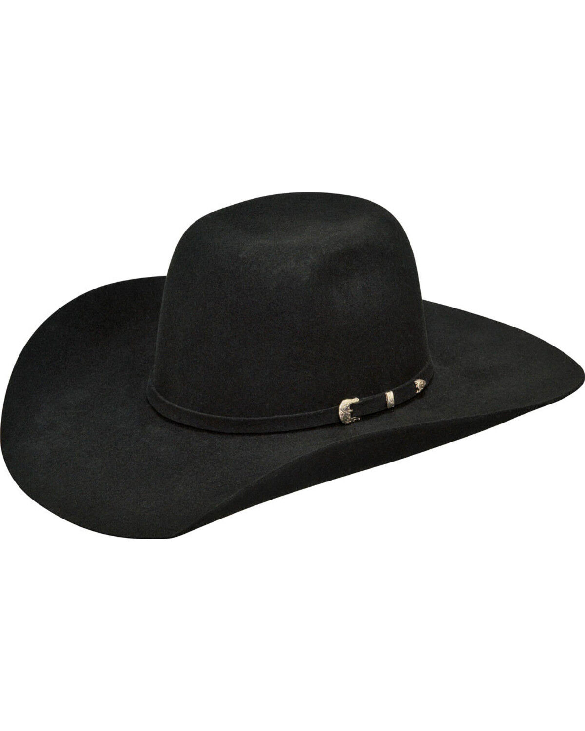 Image #1 - Ariat Kids' Felt Cowboy Hat, Black, hi-res