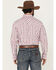 Image #4 - Wrangler Men's 20X Plaid Print Long Sleeve Button-Down Stretch Western Shirt - Tall, Wine, hi-res