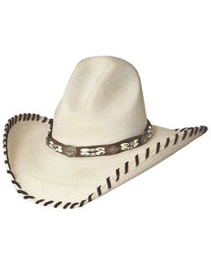 Bullhide The Last Chief Panama Straw Cowboy Hat, Natural, hi-res