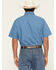 Image #4 - Ely Walker Men's Bandana Print Short Sleeve Pearl Snap Western Shirt, Blue, hi-res