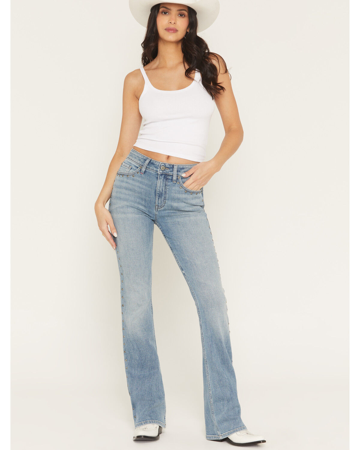 Image #1 - Idyllwind Women's Popla Medium Wash Legend High Rise Bootcut Stretch Denim Jeans, Medium Wash, hi-res