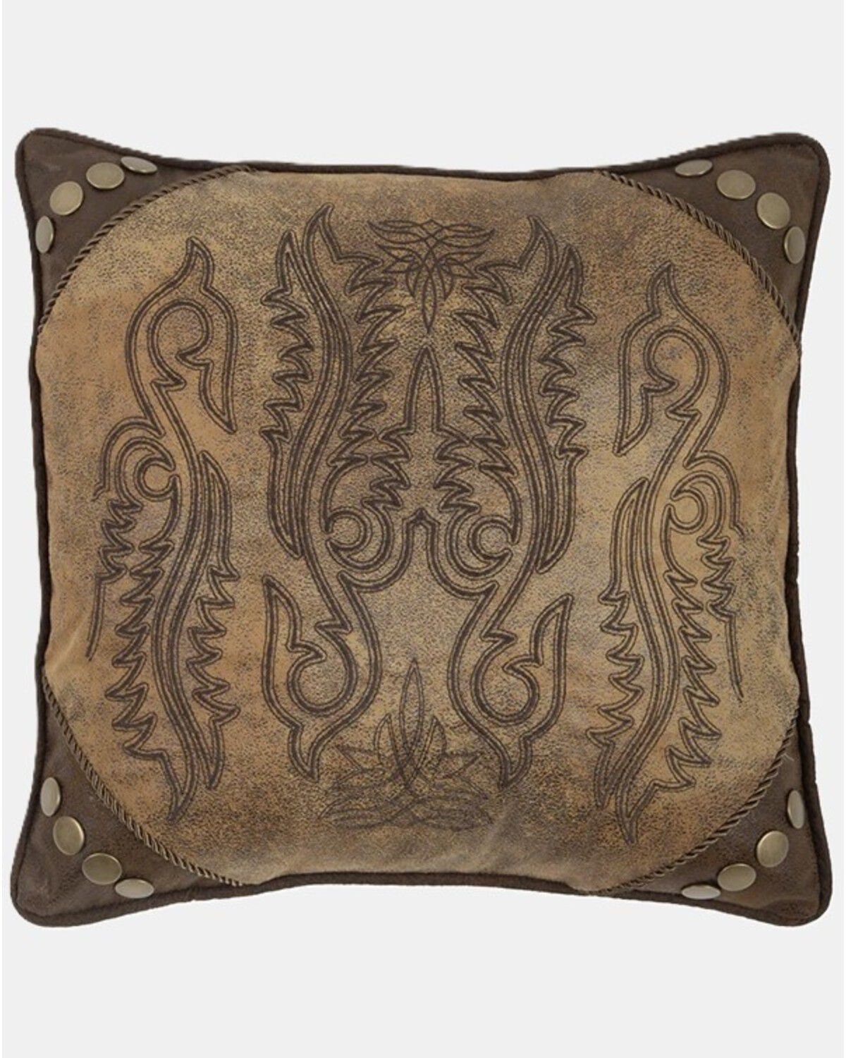 Image #1 - Carstens Home Western Scroll Pillow, Brown, hi-res