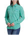 Image #1 - Roper Women's Denim Long Sleeve Button-Down Western Shirt, Turquoise, hi-res