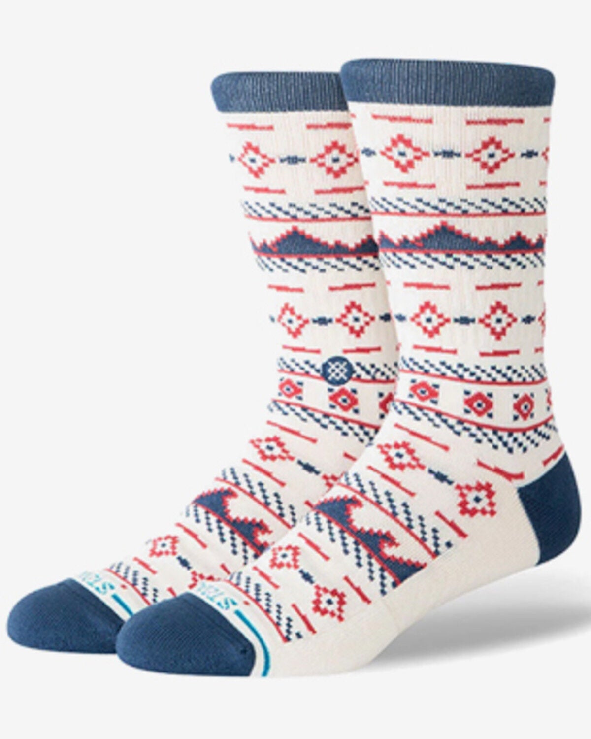 Stance Men's Rising Tide Crew Socks, Cream, hi-res