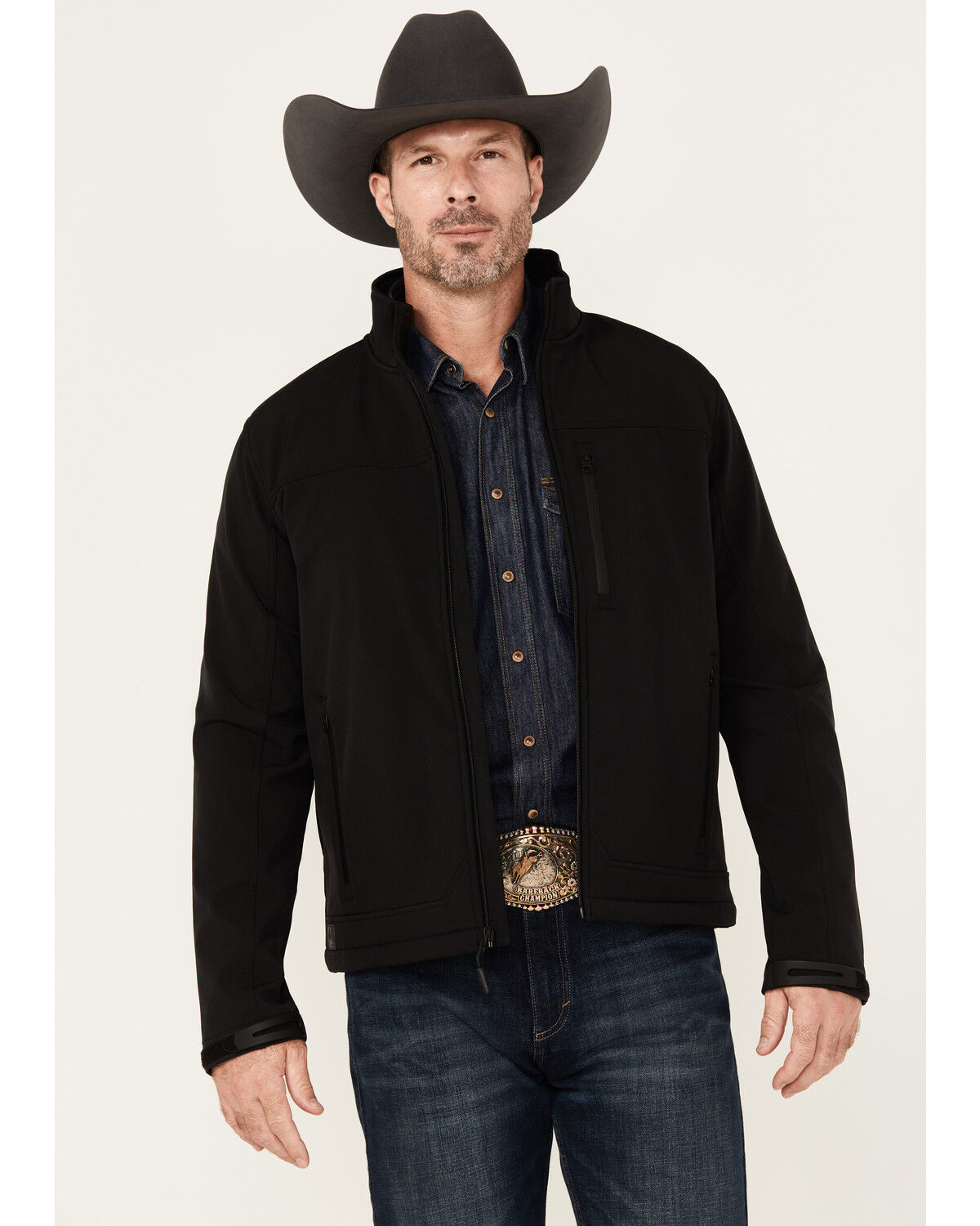 Image #1 - Cody James Men's Sharpshooter Concealed Carry Softshell Jacket - Big, Black, hi-res