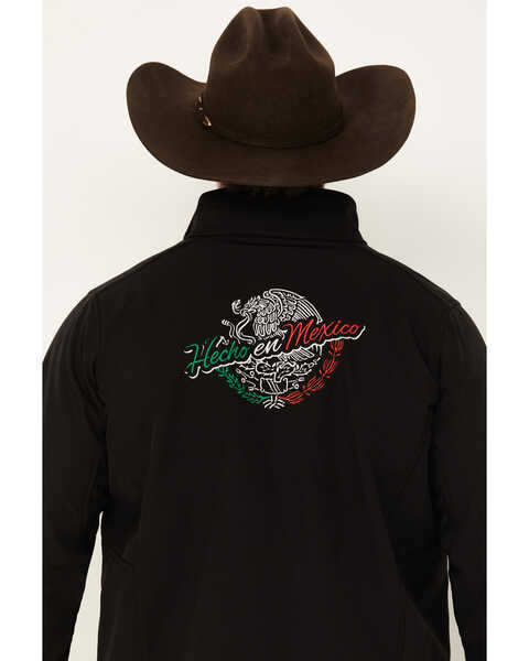 Image #4 - Cowboy Hardware Men's Hecho En Mexico Softshell Jacket, Black, hi-res