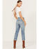 Lucky Brand Women's Medium Wash Mid Rise Boy Straight Jeans, Medium Wash, hi-res