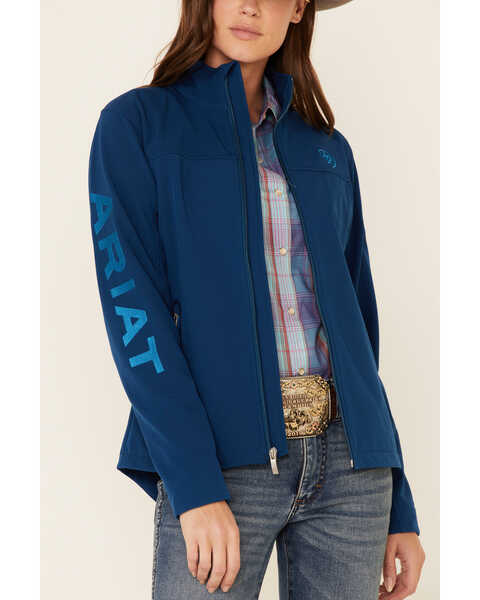 Image #3 - Ariat Women's Blue Team Logo Softshell Jacket , , hi-res