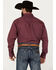 Image #4 - George Strait by Wrangler Men's Solid Long Sleeve Button-Down Western Shirt - Tall, Wine, hi-res