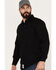 Image #2 - Resistol Men's Aspen Plaid Solid Long Sleeve Button Down Western Shirt , Black, hi-res