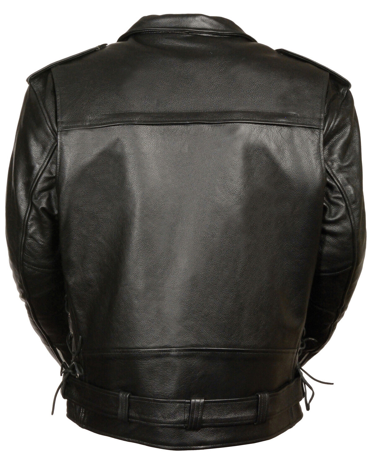 Image #2 - Milwaukee Leather Men's 4X Black Vented Side Lace Leather Motorcycle Jacket, Black, hi-res