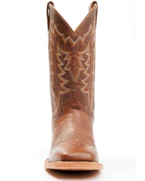 Image #4 - Justin Men's Carsen Camel Brown Cowhide Performance Leather Western Boots - Square Toe, Brown, hi-res