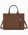 Image #2 - Wrangler Women's Sherpa Southwestern Print Canvas Crossbody Tote, Brown, hi-res