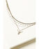 Image #1 - Shyanne Women's Steer Head Layered Necklace, Silver, hi-res