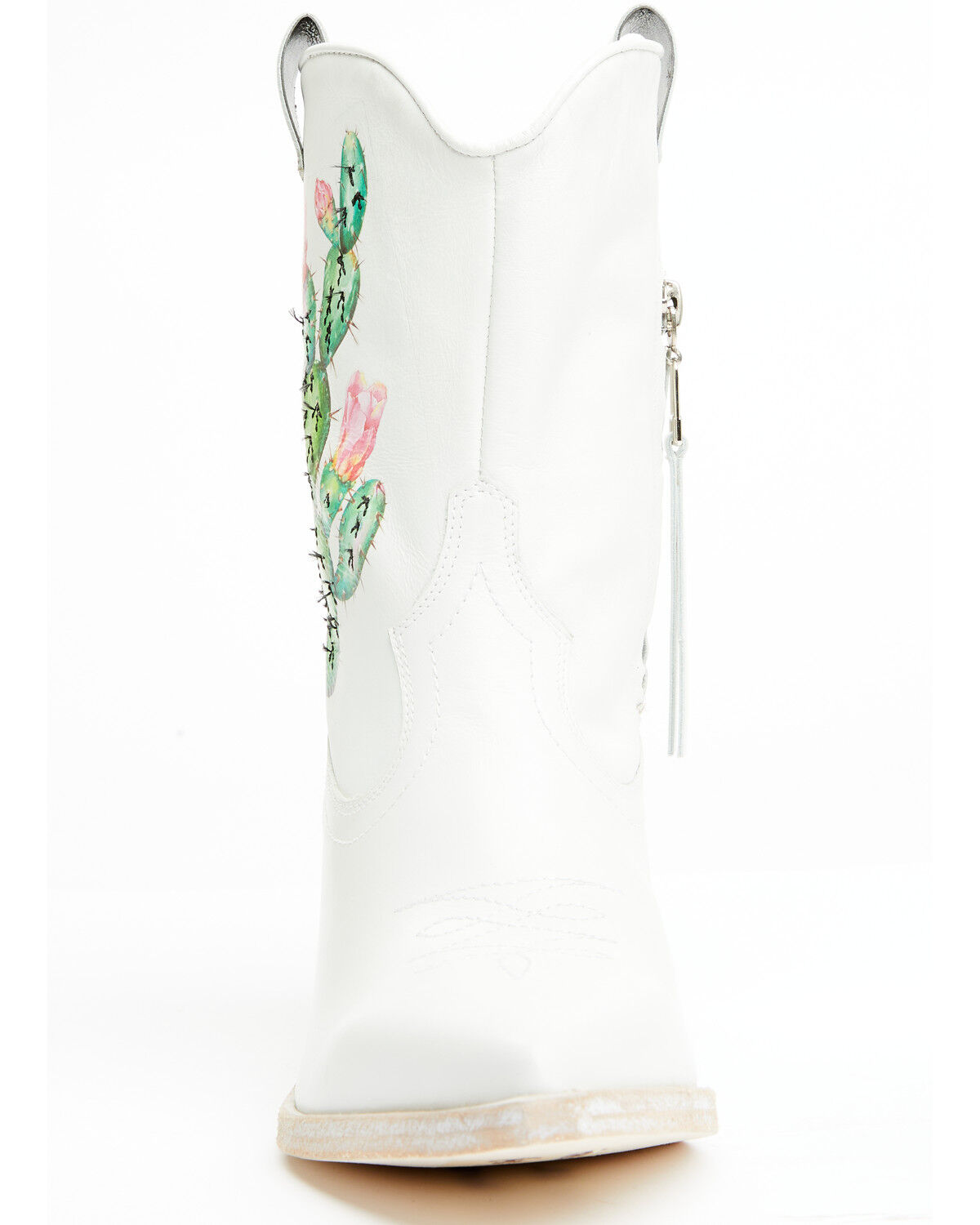 Image #4 - Golo Women's Jesse Cactus Western Booties - Snip Toe, White, hi-res