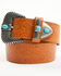 Image #2 - Shyanne Women's Embossed Buckle Belt, Brown, hi-res