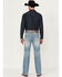 Image #3 - Rock & Roll Denim Men's Double Barrel Medium Vintage Wash Relaxed Stretch Denim Jeans, Medium Wash, hi-res