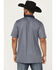 Image #4 - RANK 45® Men's Railroad Striped Short Sleeve Polo, Light Blue, hi-res