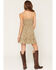 Image #4 - Angie Women's Floral Print Twist Front Mini Dress, Olive, hi-res