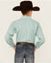 Image #4 - Panhandle Boys' Solid Poplin Long Sleeve Button-Down Western Shirt, Aqua, hi-res