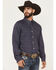 Image #2 - Wrangler X Cody Johnson Men's Paisley Print Long Sleeve Button-Down Western Shirt - Tall, Navy, hi-res