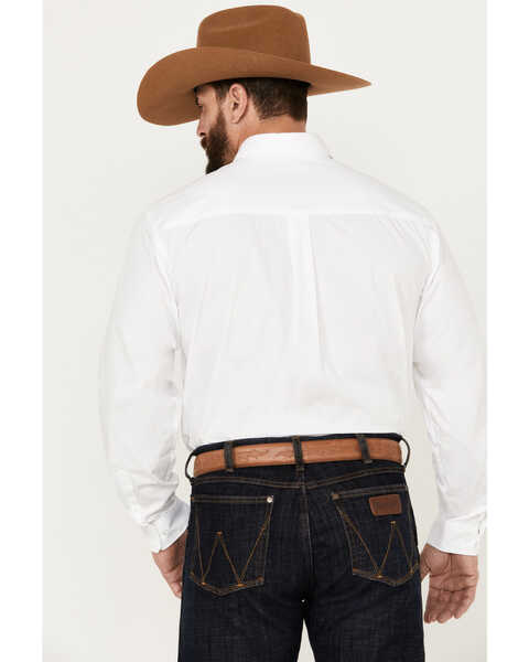 Image #4 - Cinch Men's Solid Long Sleeve Button-Down Western Shirt, White, hi-res