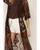 Image #3 - Shyanne Women's Embroidered Mesh Kimono, Dark Brown, hi-res