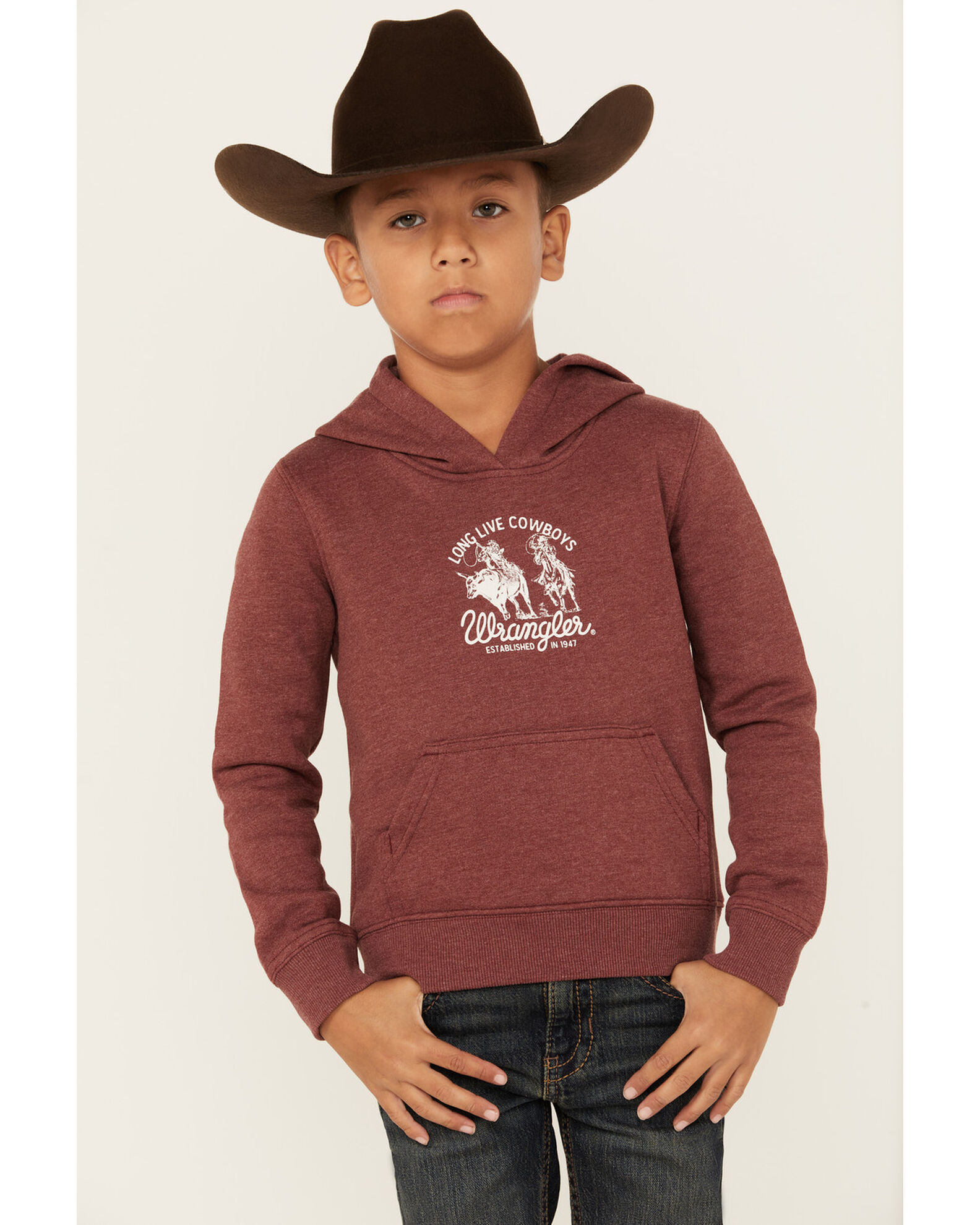 Wrangler Boys Long Live Cowboys Hooded Sweatshirt Sheplers